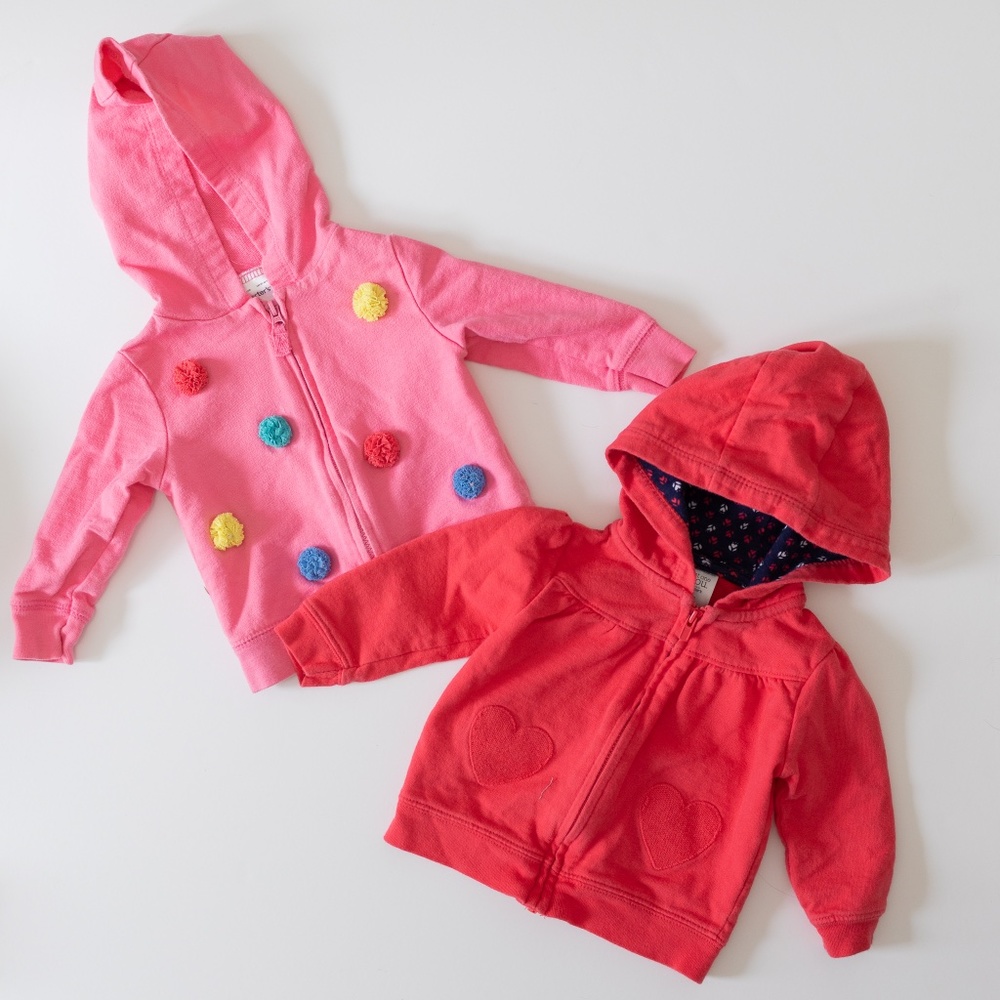 Carter's Set of 2 Zip-Up Sweaters Size 6 Months